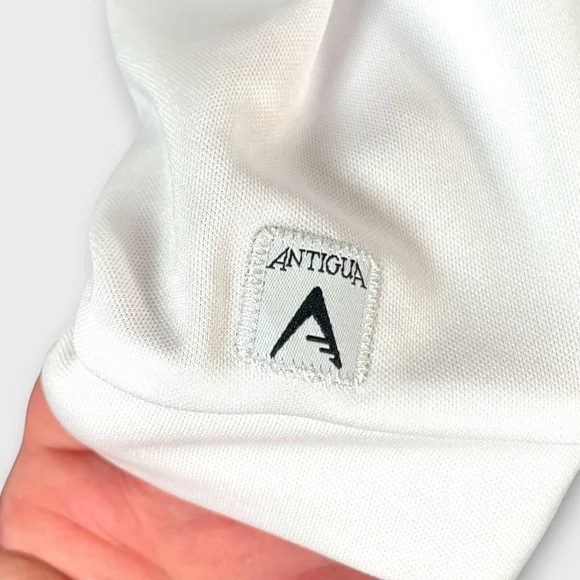 Antigua UPF 50+ Desert Dry XtraLite Polo Men's MEDIUM White Golf Performance NEW - Picture 7 of 12